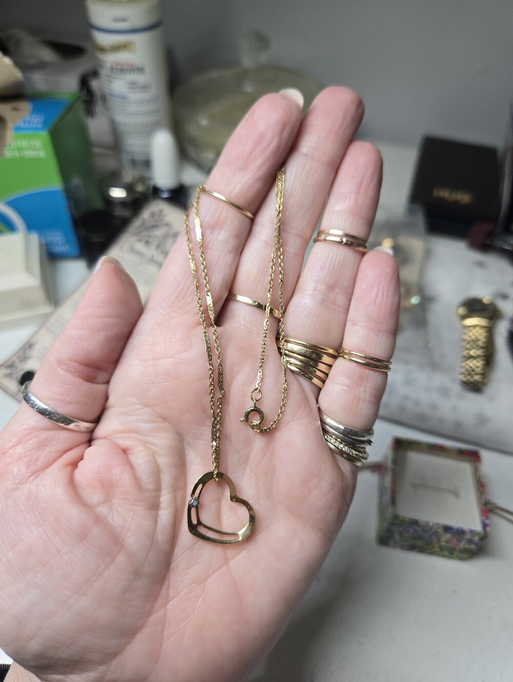 Delicate Gold Filled Heart Pendant Necklace - Women's Jewelry